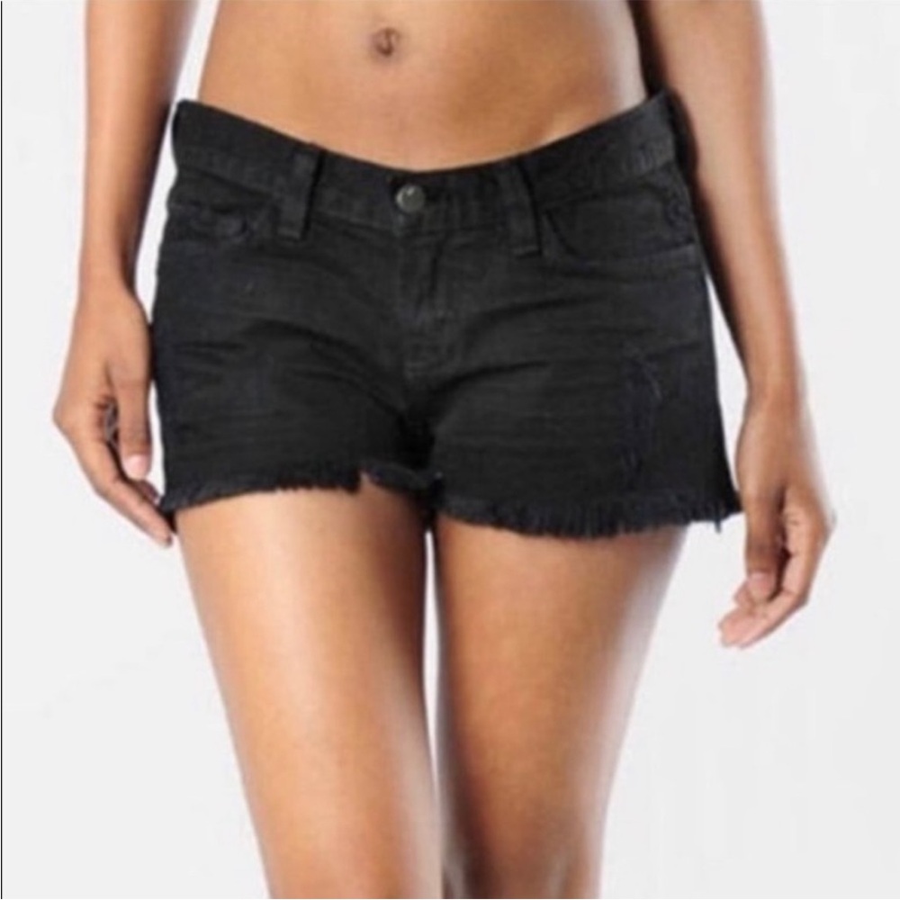 J Brand Black Vixen Cutoff Jean Short